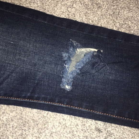 American Eagle dark wash skinny low rise jeans size 0 - Picture 3 of 4